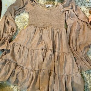 HYFVE Tan Long Sleeve Dress